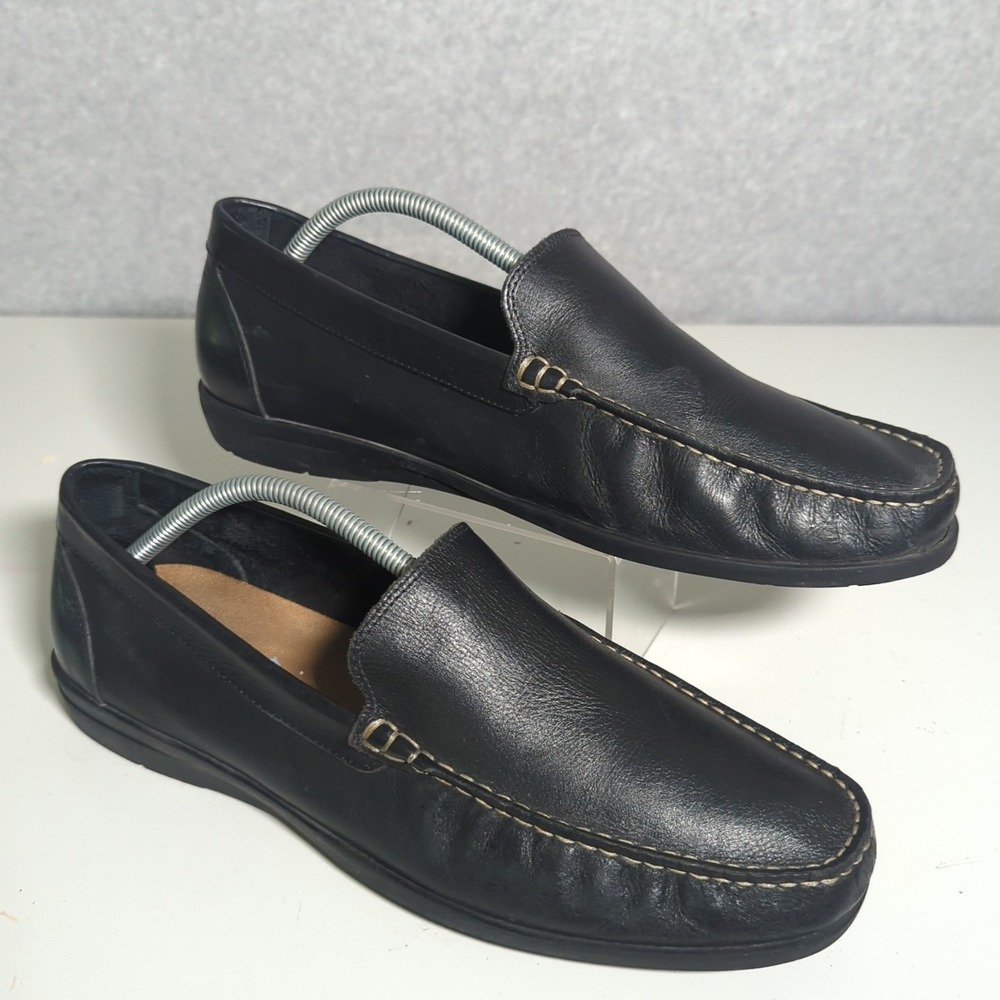 Giorgio Brutini Le Glove Loafers Driver Moccasin Shoes Mens‎ 11.5M Black Leather